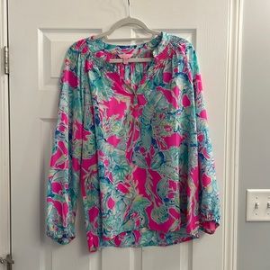 Lily Pulitzer 100% Silk Top